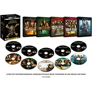 Import Pirates of the Caribbean 1 à 5 Blu-ray 4K Ultra HD pas cher