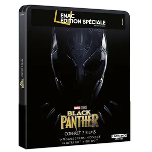 WALT DISNEY COMPANY FRANCE SAS Coffret Black Panther et Black Panther : Wakanda Forever Édition Collector Spéciale Fnac Steelbook Blu-ray 4K Ultra HD