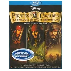 WALT DISNEY COMPANY FRANCE SAS Pirates des Caraïbes - Coffret de la Trilogie - Edition Blu-Ray pas cher