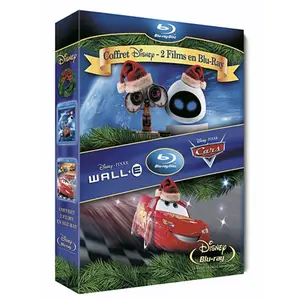 Disney - Pixar Wall-E - Cars, Quatre roues - Coffret - Blu-Ray pas cher