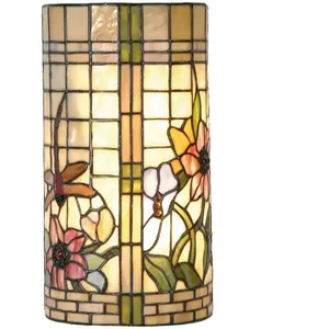 Lumilamp Wandlamp Tiffany 20x11x36 cm Beige Groen Metaal
