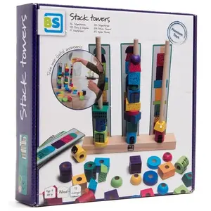 Jeu éducatif BS Toys Tours d'empilement pas cher