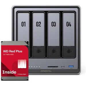 Ugreen DXP4800 Plus 4Bay 16TB NAS met 4x 4TB WD RED (4 x 4 To, WD Red)... pas cher