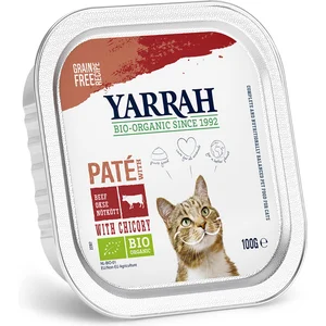 6x100g Bio Pâté Yarrah boeuf, chicorée pour chat pas cher
