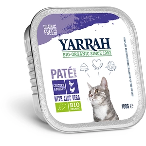 6x100g Bio Pâté Yarrah poulet, dinde & aloe vera pour chat pas cher