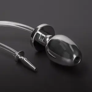 Shots - Steel Triune - Fire Hose Penis Plug with Buttplug pas cher