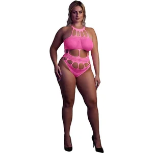 Body à encolure grecque Rose Fluo rose XL/XXXXL pas cher