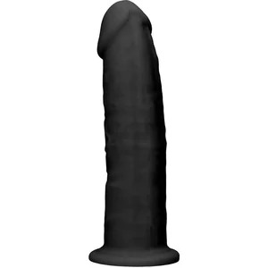 RealRock by Shots Silicone Dildo Without Balls - Black - 19,2 cm pas cher