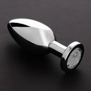 Shots - Steel Triune - Jeweled Butt Plug CUBIC ZIRCON - Large