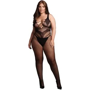 Shots - Le Désir DES058BLKOSX - Bodystocking with Accentuated Lines - ... pas cher