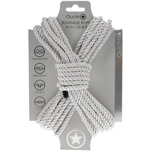Ouch! by Shots - Polyester Bondage Touw - 10 m / 32,8 ft - Zilver pas cher
