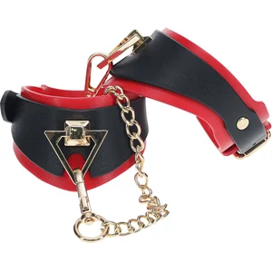 Menottes de Poignets Milan Noir et Rouge  