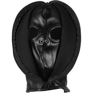 Shots - Ouch! OU888BLK - Zip-up Bondage Mask - Black