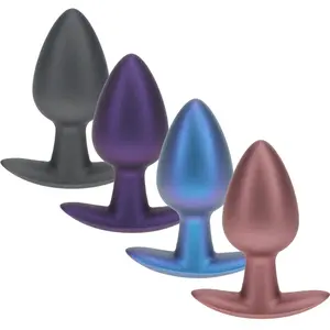 Ouch! Smooth Silicone Anal Plug - Medium - 3.1" / 7,9 cm - Metallic PurpleVendu parbol