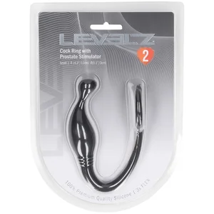 Silicone Cockring with Prostate Stimulator - S - BlackVendu parbol