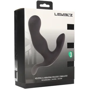 Heating and Vibrating Silicone Prostate Stimulator - BlackVendu parbol