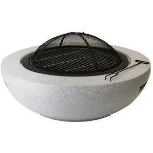Comparateur de prix : Esschert Design   Vuurschaal Beton(look) MGO L - Vuurschaal BBQ - Staal - Zwart