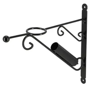 Best for Boots Metalen vlaggenstokhouder / sierlijke muurhaak voor hanging basket 36 cm - vogelvoederhanger haak pas cher