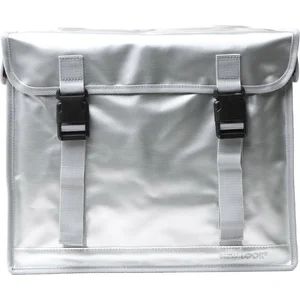 New Looxs Bisonyl Double Dubbele Fietstas - 46 liter - Zilver pas cher