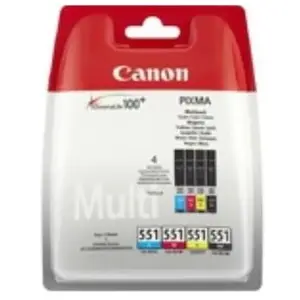 CANON CLI-551 MULTI BLACK/COLOUR + PP201 pas cher