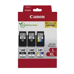 Pack de 3 Cartouches d'encre Canon Pixma PG540L et CL541XL Noir Jaune ... pas cher