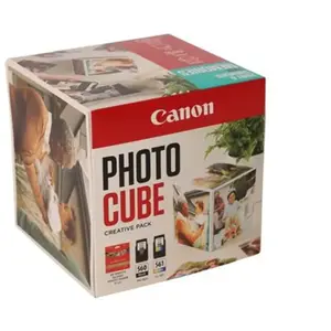 Cartouche d'encre Canon PG560/CL561 Photo Cube White/Blue + PP-201 Blanc et Bleu pas cher