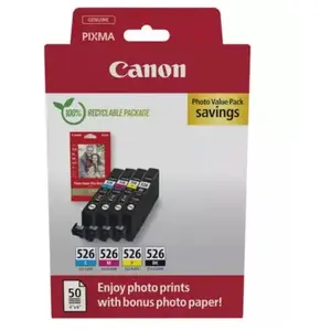 Cartouche d'encre CANON CLI-526 BK/C/M/Y PVP pas cher
