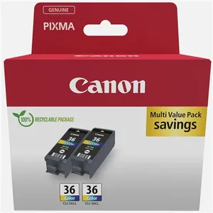 Pack de 2 cartouches d'encre Canon Twin Pack CLI-36CL pas cher