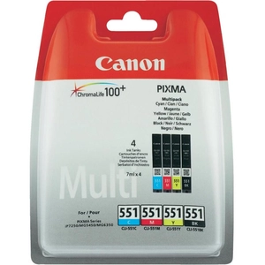 Canon Pack Cartouches CLI-551 C 3 Couleurs + Noir Blister non sécurisé pas cher