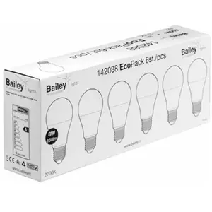 Comparateur de prix : Bailey LED peerlampen (6st) - Ecopack - E27- 8W (55W) - warmwit