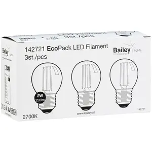 Bailey | 3x LED Kogellamp | Grote fitting E27  | 2W pas cher