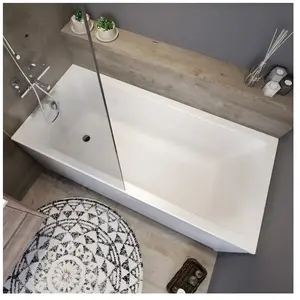 Baignoire acrylique RIHO LUSSO PLUS 170x80 cm-Gris-Gris-- pas cher