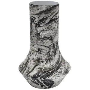 Vase en métal Mosaic Marble blanc