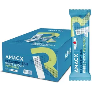 Amacx Boîte De Barres Protéinées Recovery Chocolat Blanc Et Pistache 55g pas cher