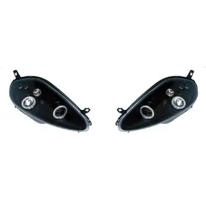 AUTO-STYLE Set koplampen passend voor Fiat Grande Punto 2005-2008 - Zwart - incl. Angel-Eyes pas cher