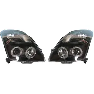 AUTO-STYLE Set koplampen passend voor Suzuki Swift II 2005-2010 - Zwart - incl. Angel-Eyes - Type 2 pas cher