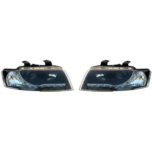 AutoStyle Set koplampen DRL-Look passend voor Audi A4 8E/B6 2001-2004 - Zwart pas cher
