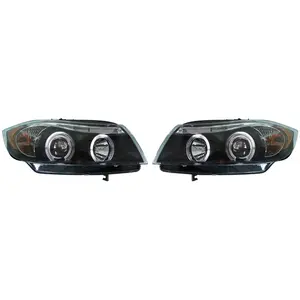 AutoStyle Set koplampen passend voor BMW 3-Serie E90/E91 Sedan/Touring 2005-2008 - Zwart - incl. Angel-Eyes pas cher