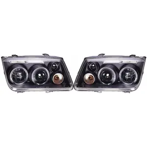 AUTO-STYLE Set koplampen passend voor Volkswagen Bora 1999-2005 - Zwart - incl. Angel-Eyes & Mistlampen pas cher