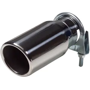 AUTO-STYLE Uitlaatsierstuk RVS - rond 76mm - lengte 178mm - 40-58mm aansluiting pas cher
