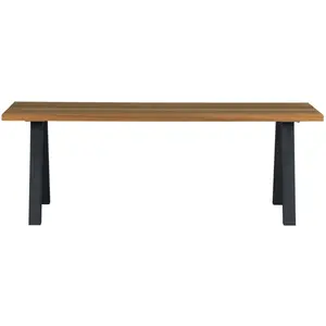 WOOOD Tablo Tuintafel Met A-poot - Ayous/ Metaal - Naturel - 75x210x81 pas cher