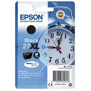 Comparateur de prix : Cartouche d'encre EPSON 27 XL Noir - Réveil - Haute capacité 17.7ml