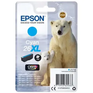 Cartouche d'encre Epson Série Ours Polaire 26 XL - Cyan pas cher