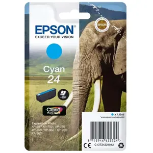 Cartouche d'encre Epson Série Eléphant 24 - Cyan pas cher