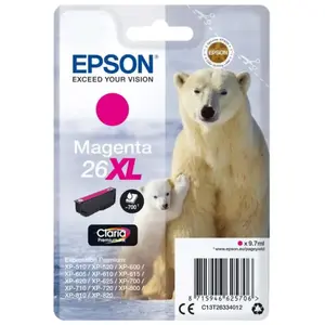 Cartouche d'encre Epson Série Ours Polaire 26 XL - MagentaVendu parbol