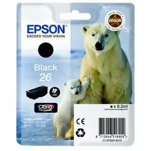 Cartouche d'encre Epson Série Ours Polaire 26 - Noire pas cher