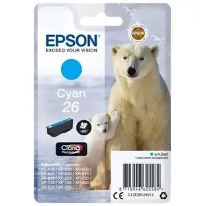 Cartouche d'encre Epson Série Ours Polaire 26 - Cyan pas cher