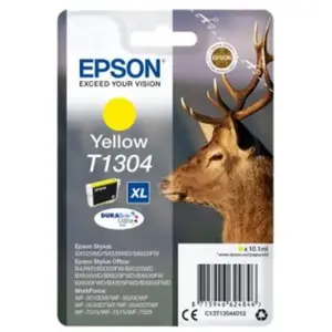 Epson T1304 - 10.1 ml - taille XL - jaune - original - blister - cartouche d'encre - pour Stylus Office BX630, BX635, BX935; WorkForce WF-3010, 3520, 3530, 3540, 7015, 7515, 7525 pas cher