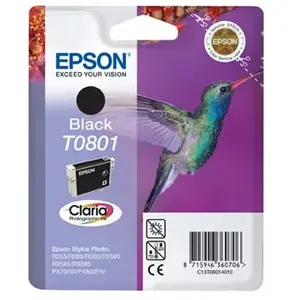 EPSON Cartouche d'encre T0801 Noir - Colibri  (C13T08014011) pas cher