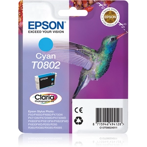 Cartouche d'encre Epson Claria T0802 Colibri - Cyan pas cher